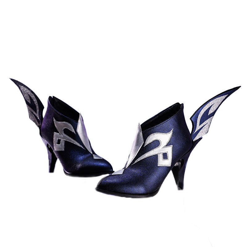 Genshin Impact Skirk Cosplay Short Heeled Boots