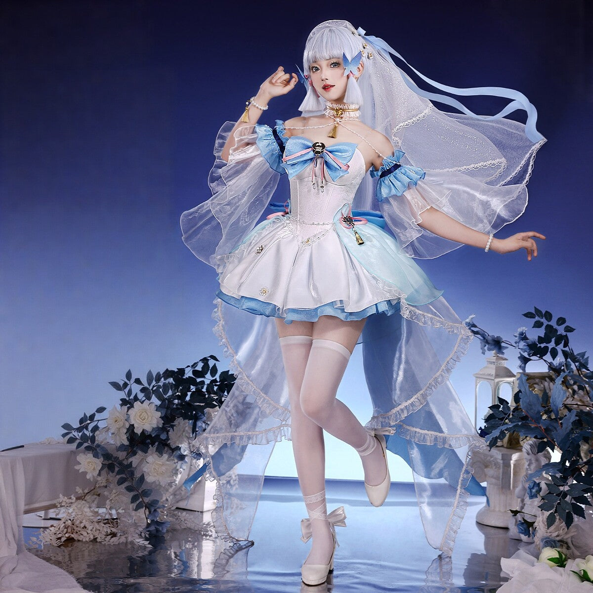 Genshin Impact Ayaka Cosplay Full Set