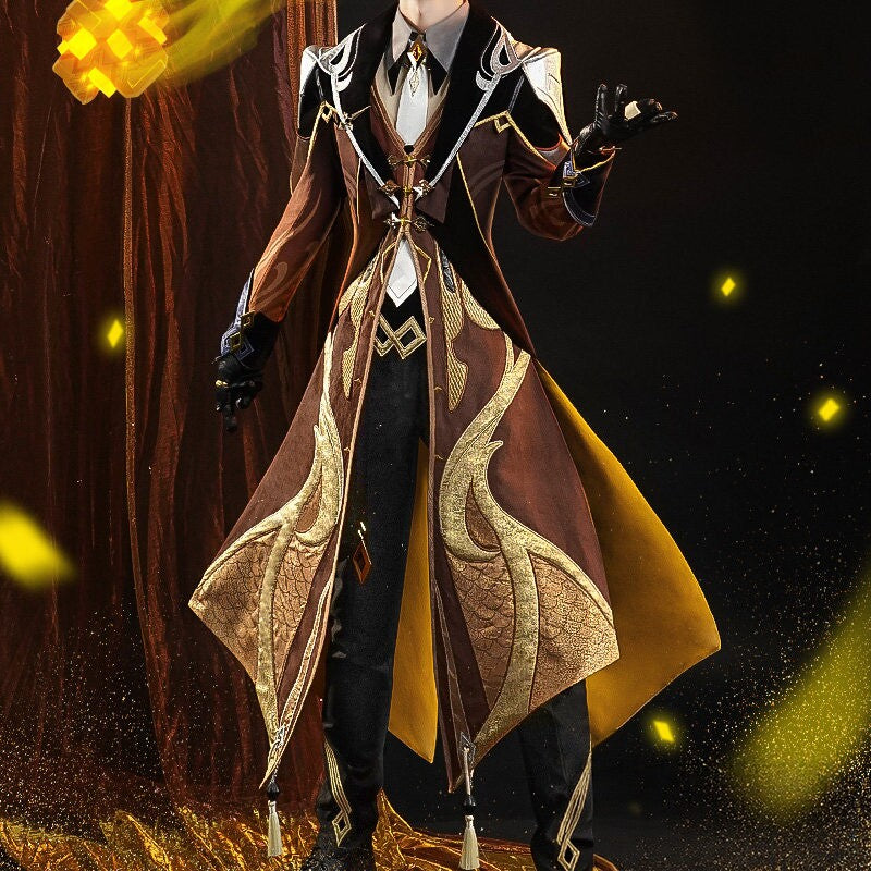 Genshin Impact Zhongli Cosplay Full Set