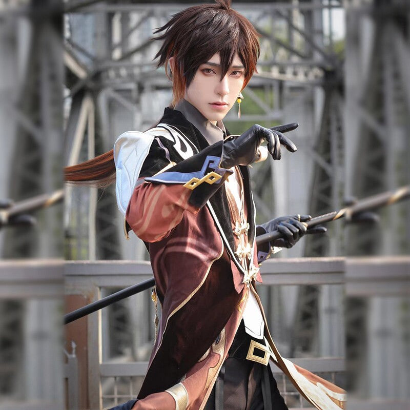 Genshin Impact Zhongli Cosplay Full Set