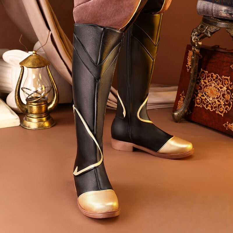Genshin Impact Aether Traveler Cosplay Tall Boots