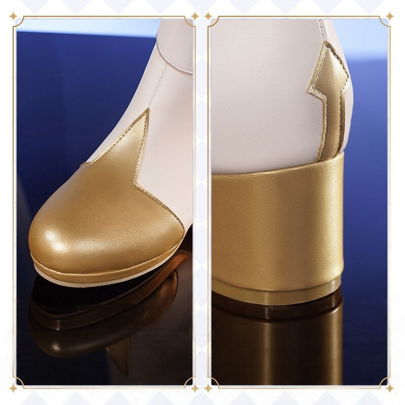 Genshin Impact Lumine Traveler Cosplay Mid Boots