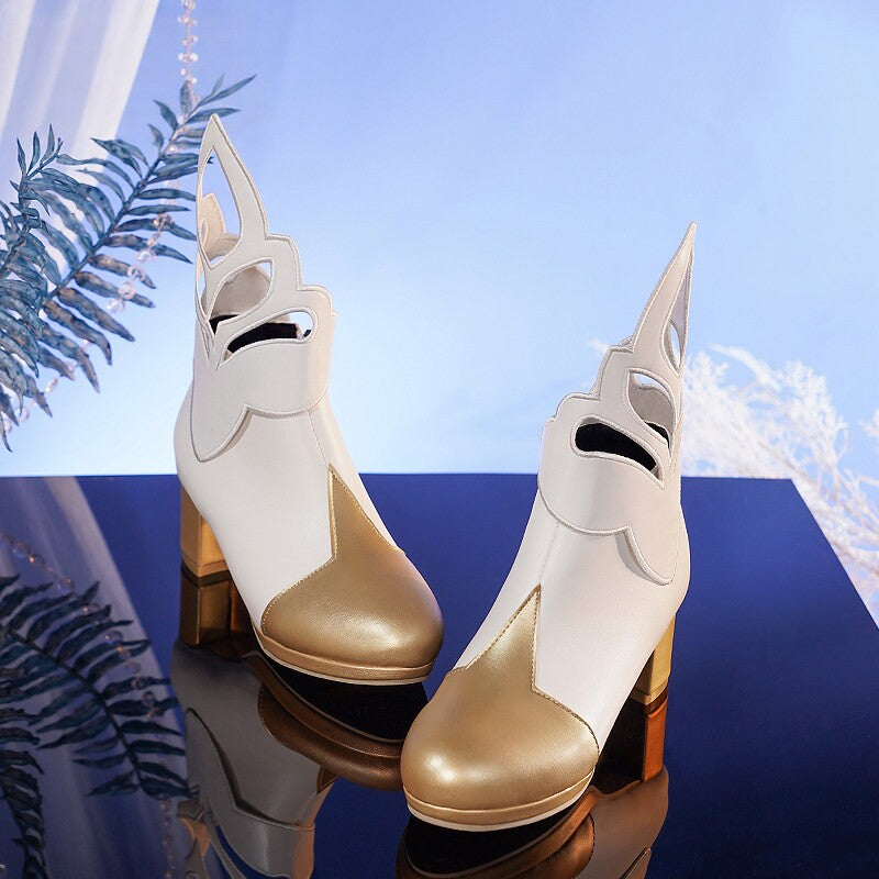 Genshin Impact Lumine Traveler Cosplay Mid Boots