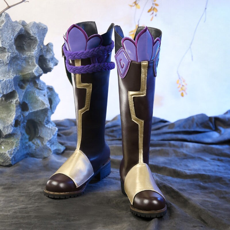 Genshin Impact Yaksha General Xiao Cosplay Tall Boots