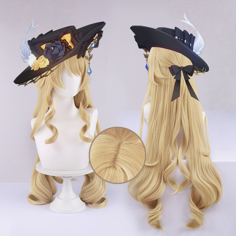 Genshin Impact Navia Helm of the Radiant Rose Cosplay Wig
