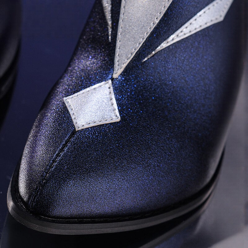 Genshin Impact Skirk Cosplay Short Heeled Boots