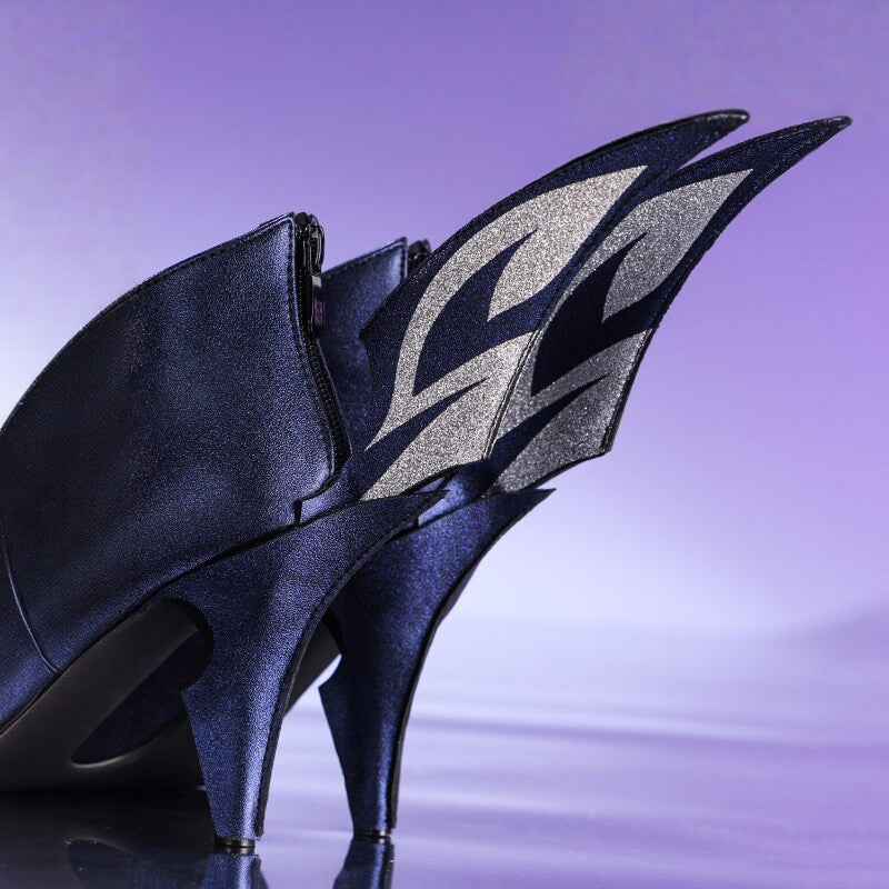 Genshin Impact Skirk Cosplay Short Heeled Boots