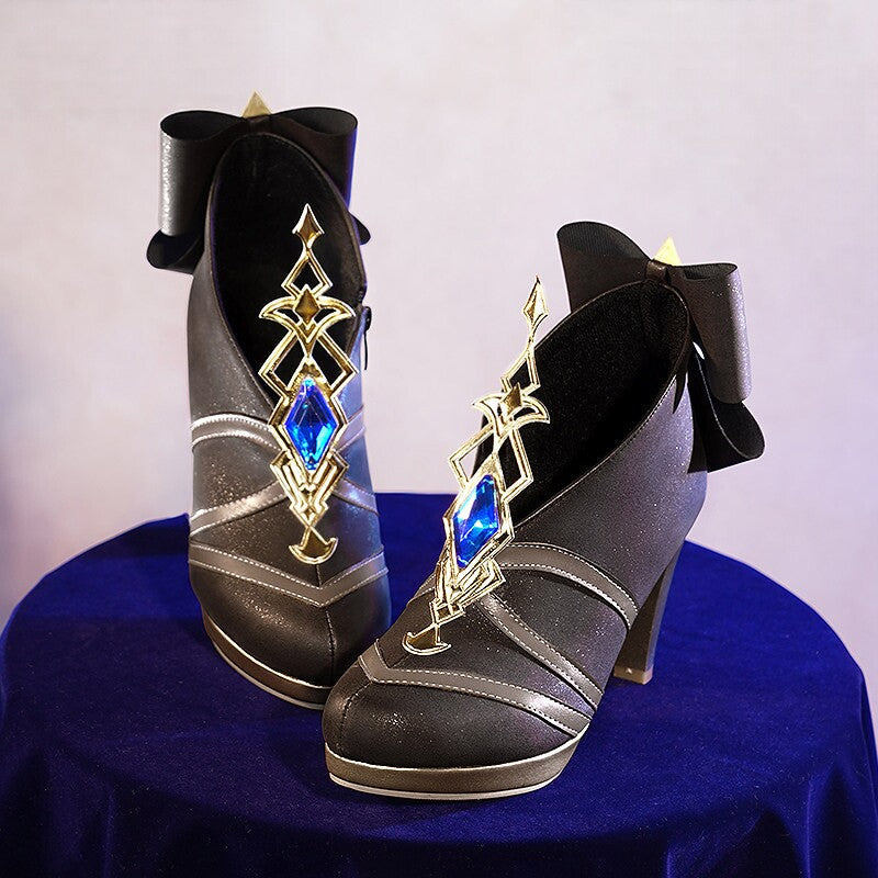 Genshin Impact Navia Cosplay High Heel Shoes