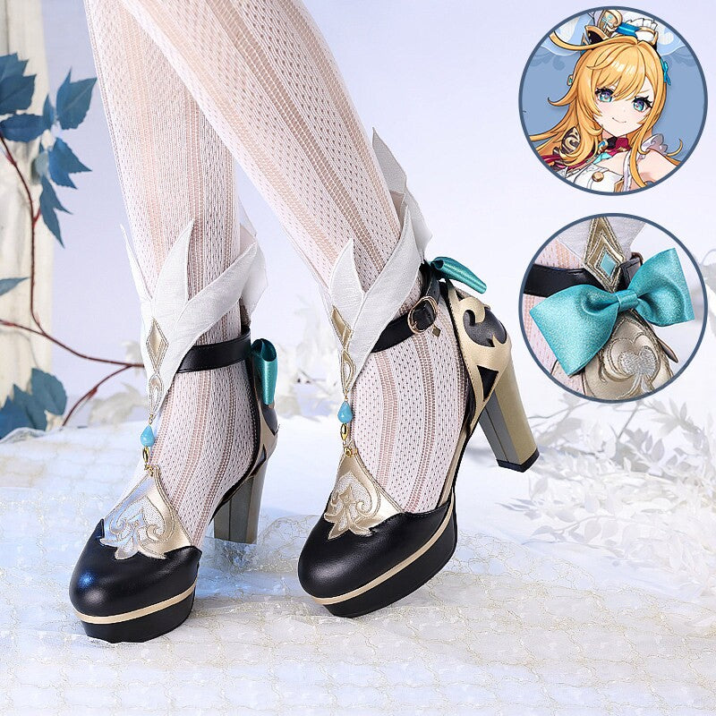 Genshin Impact Escoffier Cosplay High Heel Shoes