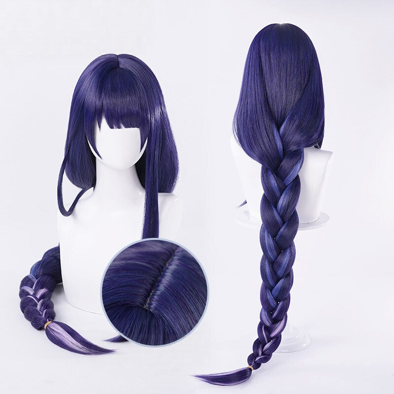 Genshin Impact Raiden Shogun Beelzebul Cosplay Wig