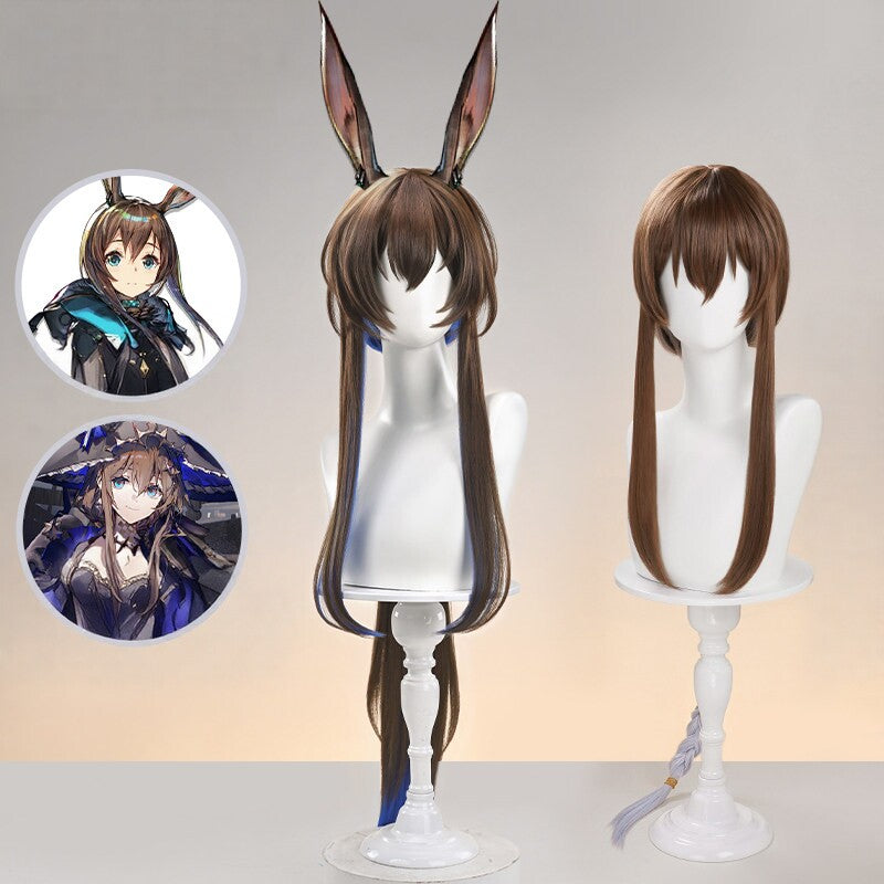Arknights Amiya Original & Piano Sonata 2Pcs Cosplay Wig Set