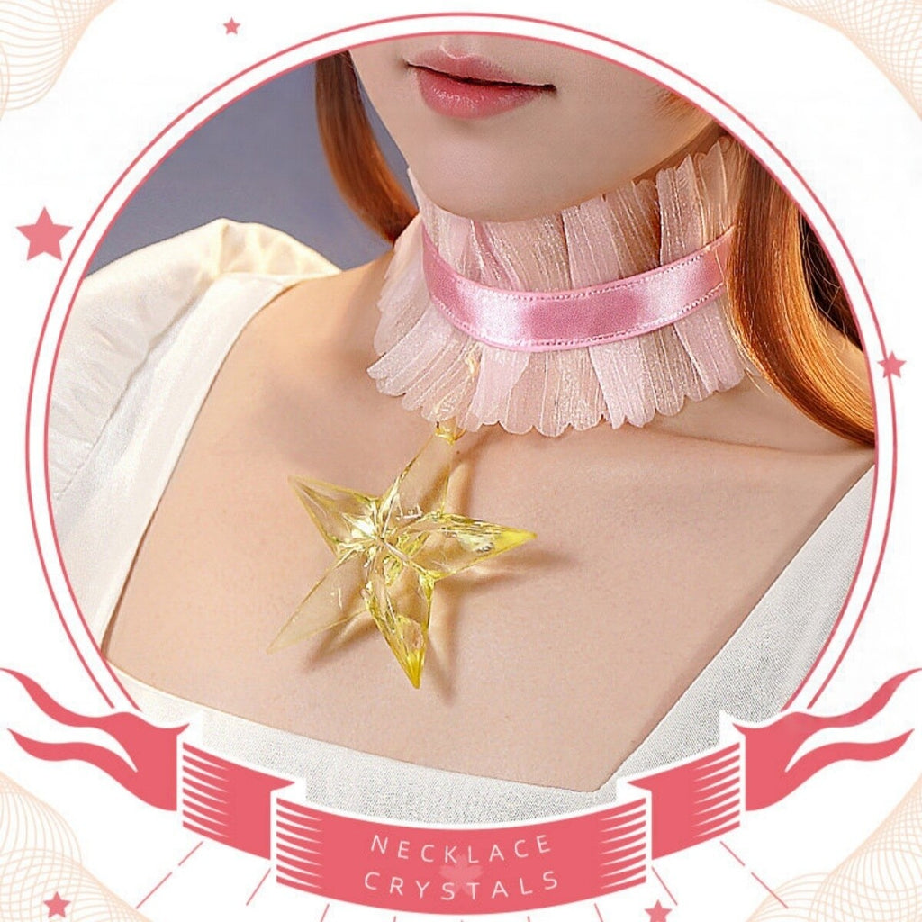 Cardcaptor Sakura Pink & White Battle Dress Cosplay Full Set