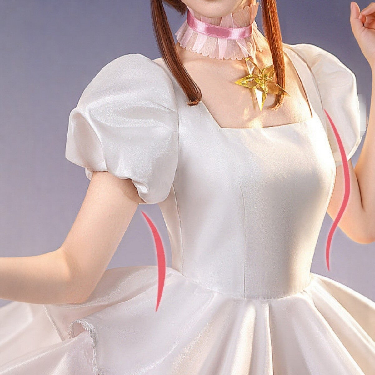 Cardcaptor Sakura Pink & White Battle Dress Cosplay Full Set
