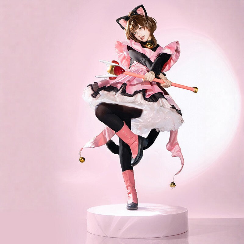 Cardcaptor Sakura Thunder Card Battle Outfit Cosplay Full Set
