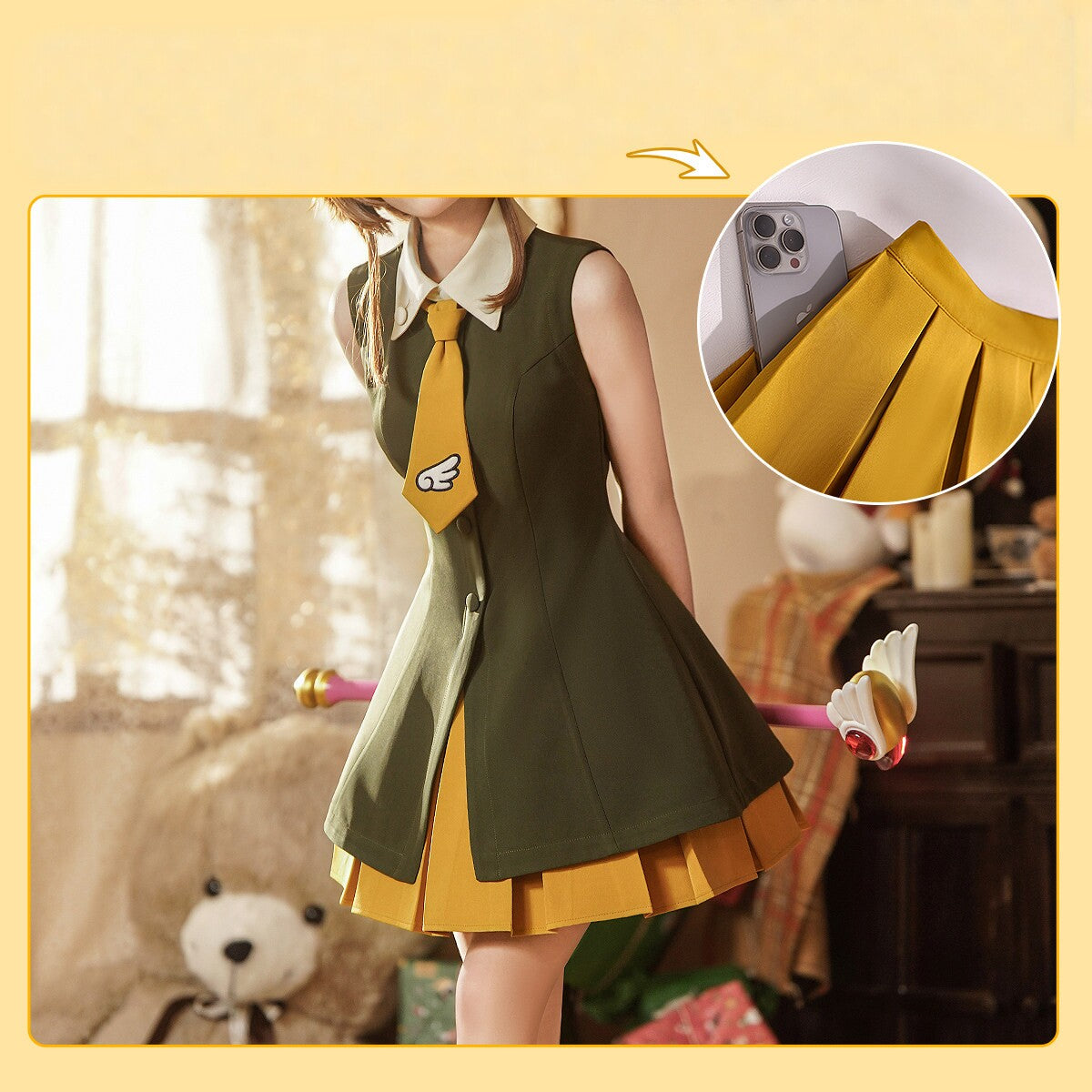 Cardcaptor Sakura Hong Kong Trip Outfit Cosplay Full Set