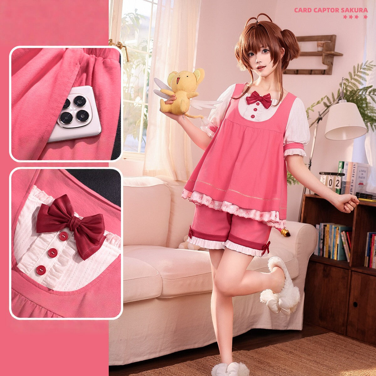 Cardcaptor Sakura Sakura Pajamas Cosplay Full Set