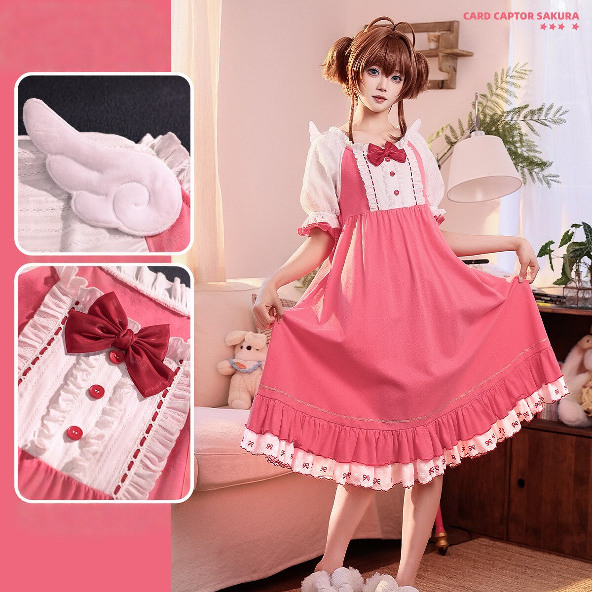 Cardcaptor Sakura Sakura Pajamas Cosplay Full Set
