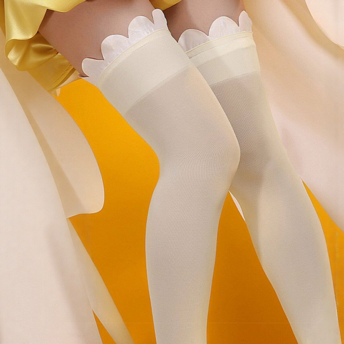 Cardcaptor Sakura Yellow & White Battle Outfit Cosplay Full Set