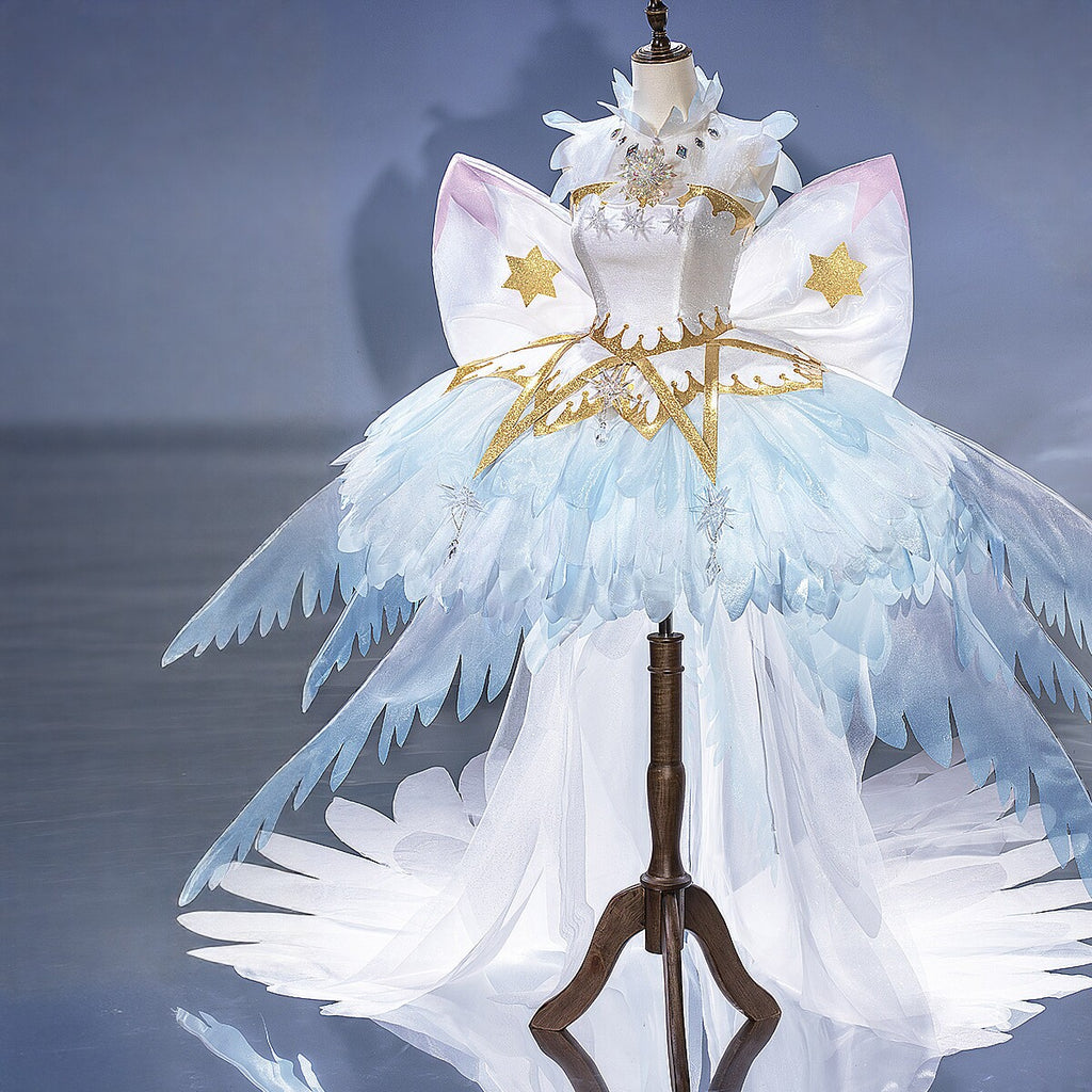 Cardcaptor Sakura Snow Angel Clear Card OP Battle Outfit Cosplay Full Set