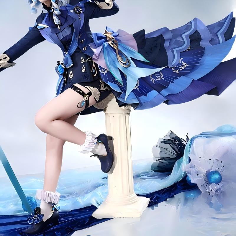 Genshin Impact Furina Cosplay (Black/White) Full Set