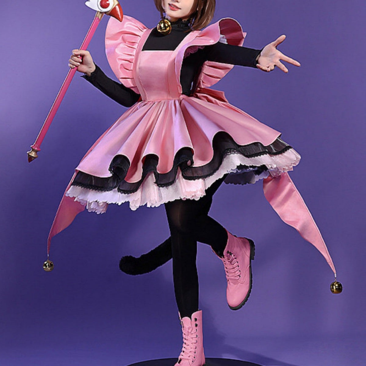 Cardcaptor Sakura Thunder Card Battle Outfit Cosplay Full Set