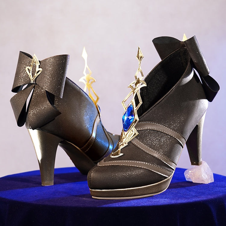 Genshin Impact Navia Cosplay High Heel Shoes